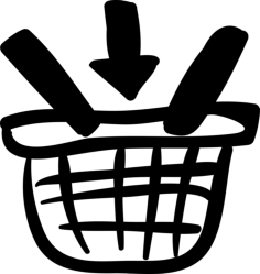 Add To Shopping Basket Handmade Commercial Symbol Outline Svg Vector, Free Vectors File